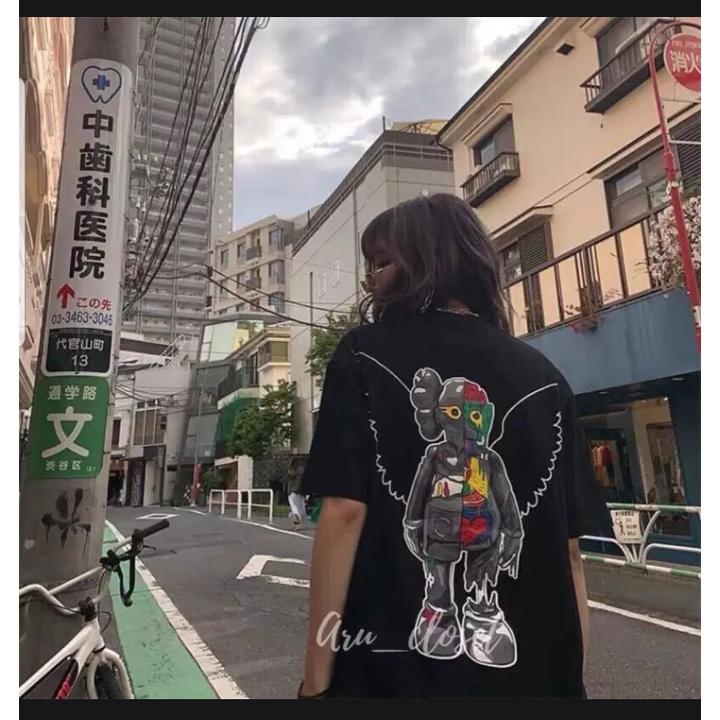 Áo Thun Bearbrick Unisex Form Rộng Nam Nữ Chất Liệu Cotton Dày Mịn Hot Trend Độc Lạ