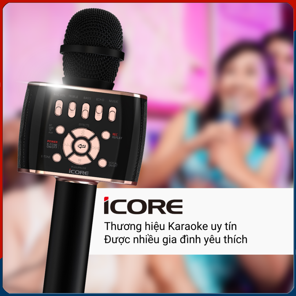 Micro Karaoke kèm loa bluetooth iCore M99-PRO - Hàng chính hãng