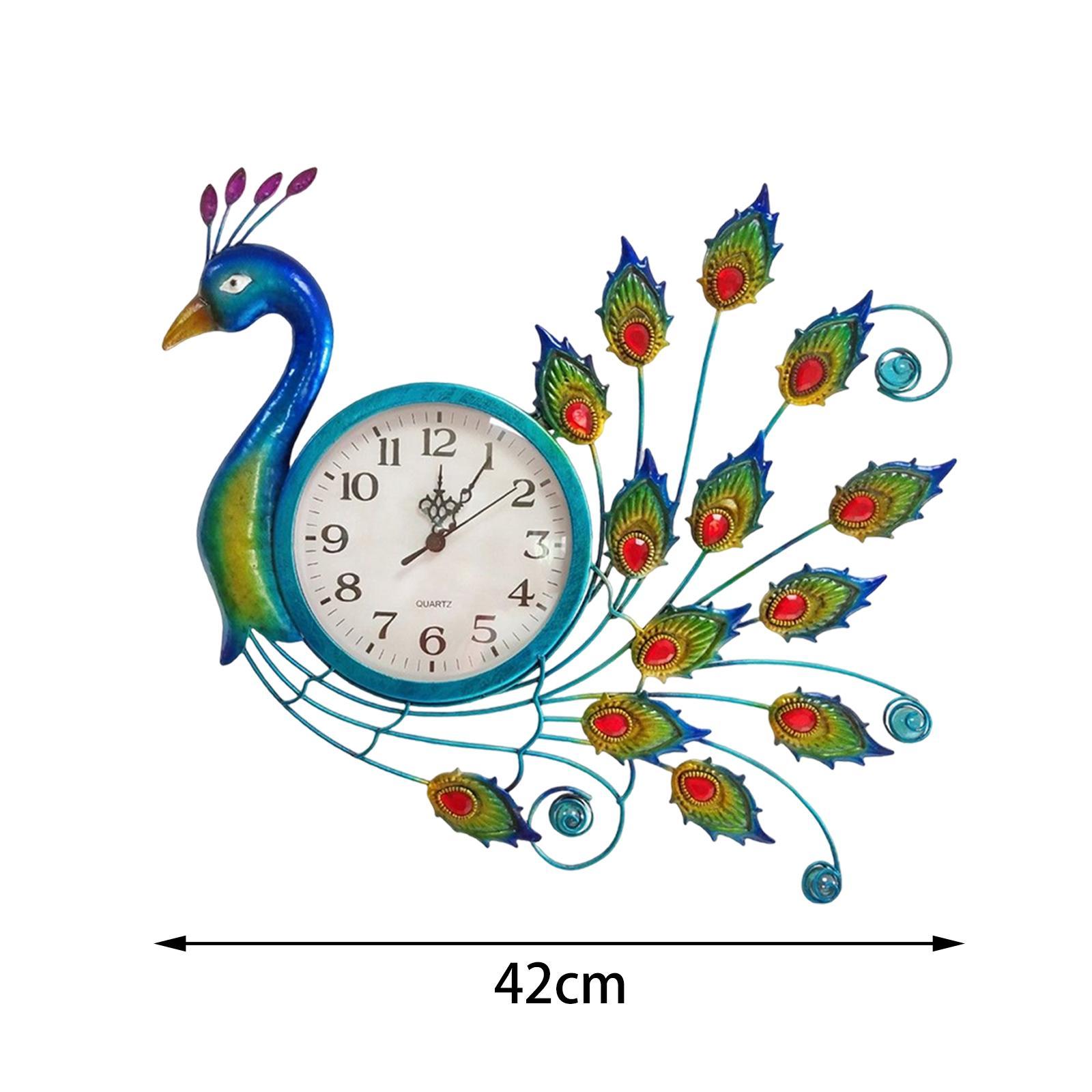 Metal Wall Clock Sculpture Mute Hanging Art Decoration for Home