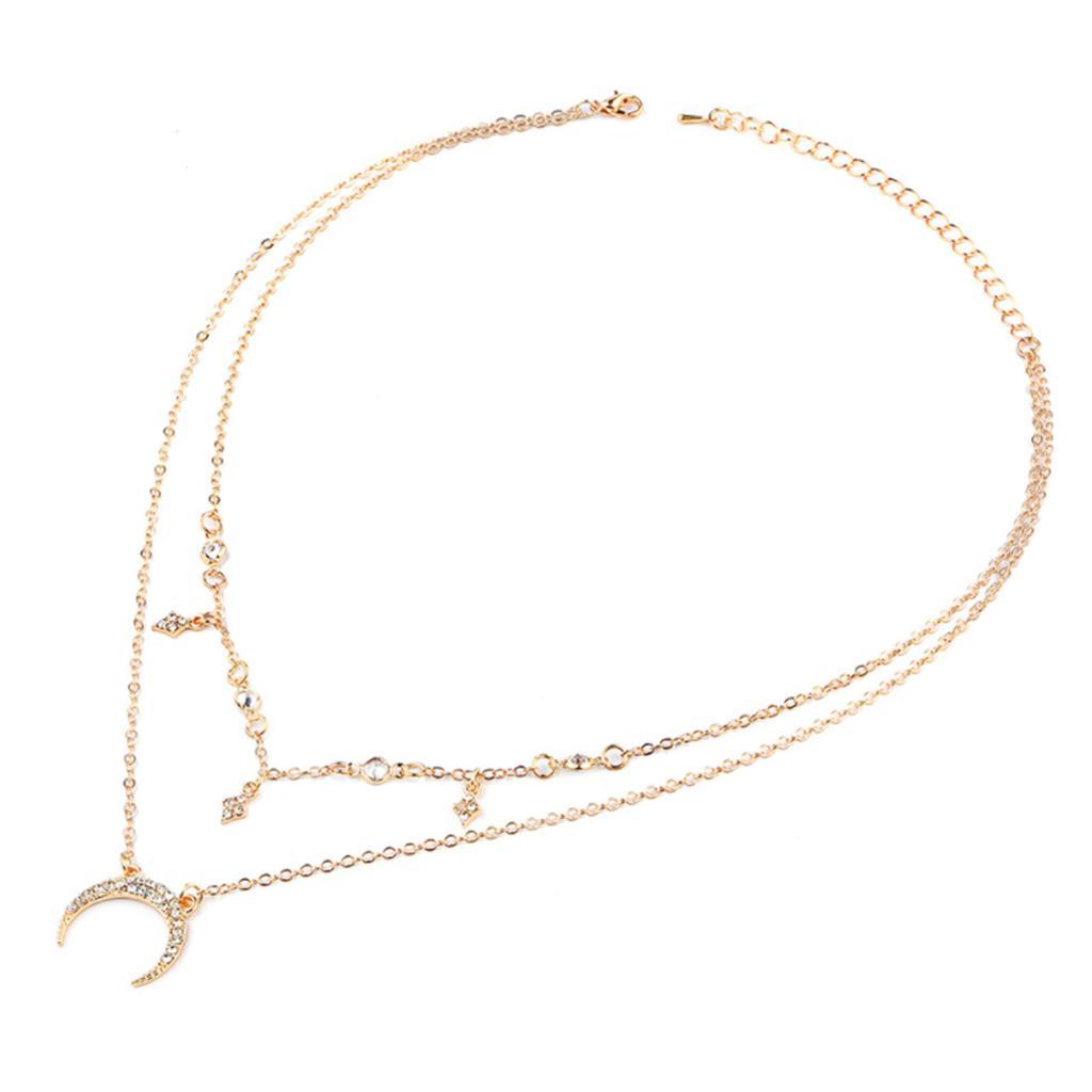 Elegant Double Layer Necklace For Women With Pendant 's Jewelry Gift