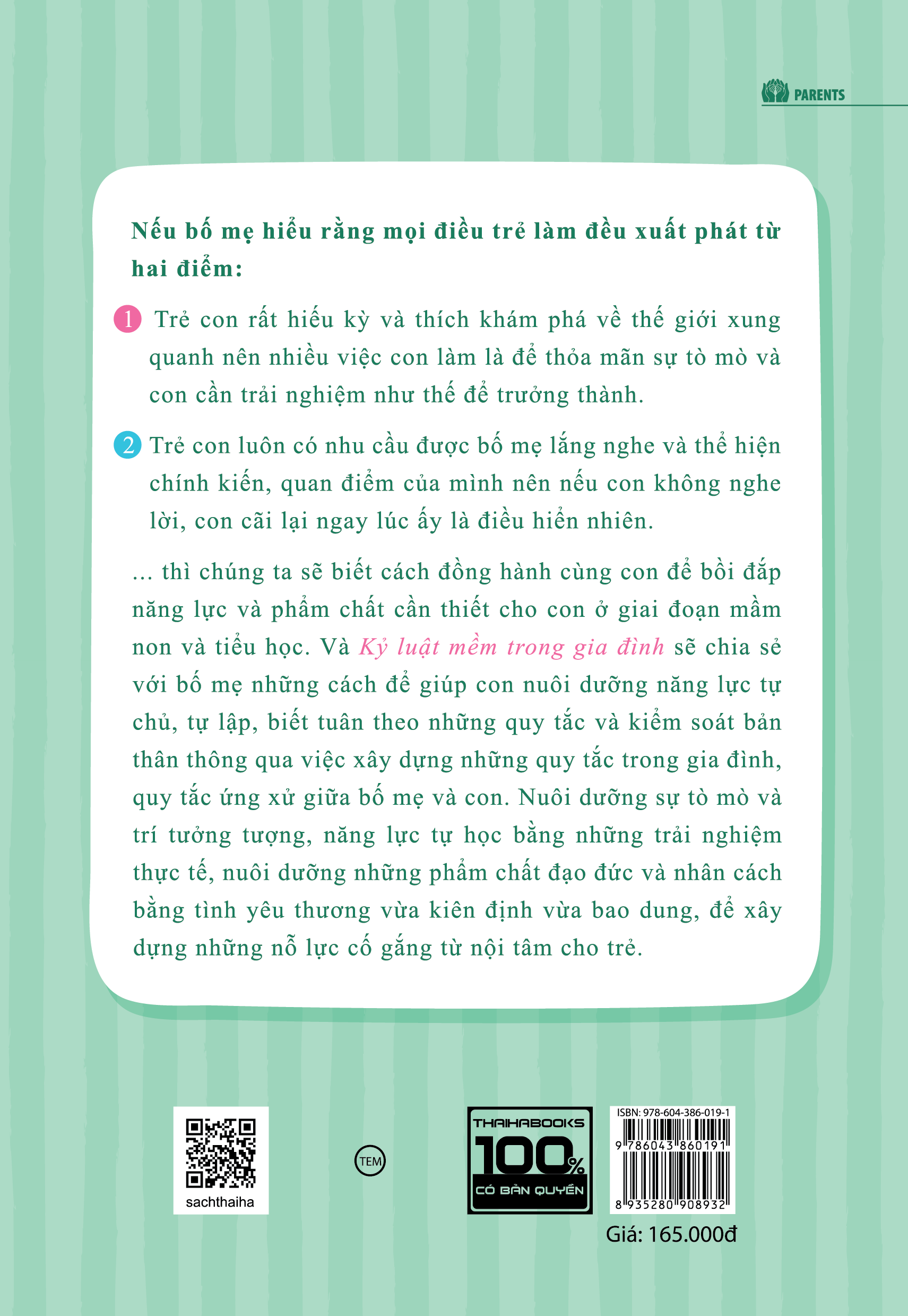 Kỷ Luật Mềm Trong Gia Đình: Giáo Dục Trẻ 3 - 10 Tuổi Dành Cho Gia Đình Việt