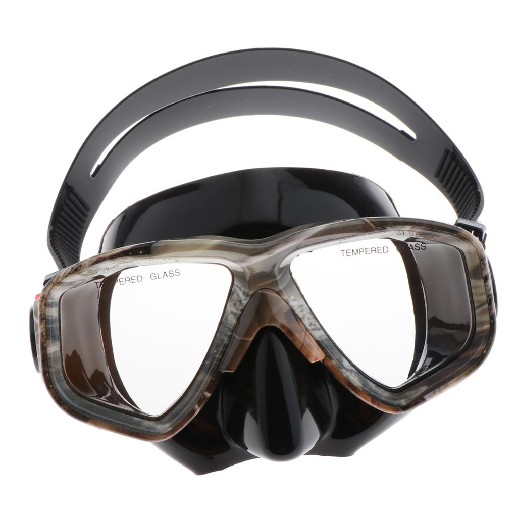 Adult Scuba Diving Mask Anti Fog Tempered Glasses Snorkeling Goggles W/ Case