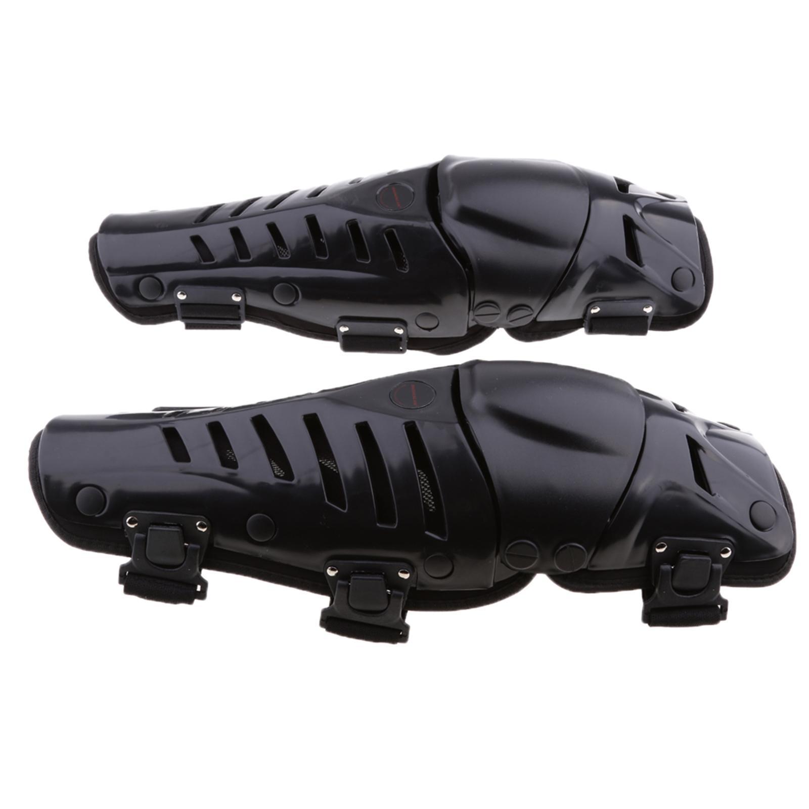 Motorcycle Motocross Racing Knee Shin Guards Pads  Protector Gear Black
