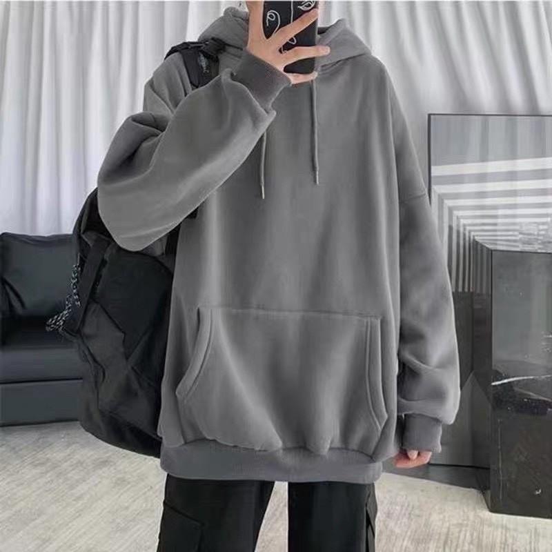 Áo Hoodie Nỉ bông unisex TRƠN màu Xám/Xám xanh UNISEX/Nam nữ unisex ️ Jaystoree