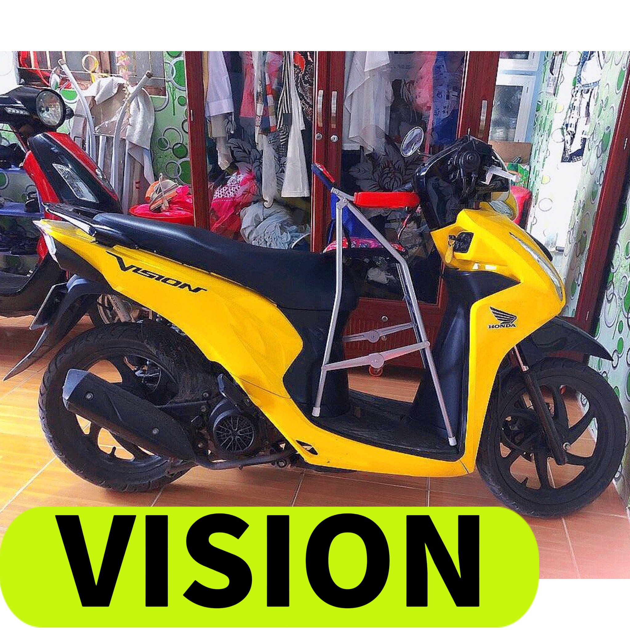 GHẾ ĐI XE VISION CHO BÉ , GHẾ GA XẾP SẮT SƠN TĨNH ĐIỆN