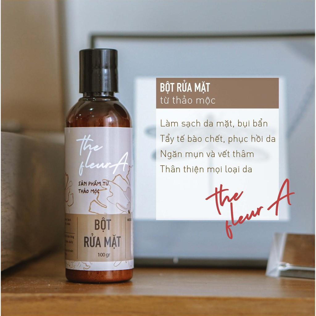Bột Rửa Mặt Thảo Dược Thảo Mộc Fleura Làm Sạch Da Tẩy Tế Bào Chết Giảm Nhờn Giảm Thâm Và Mụn