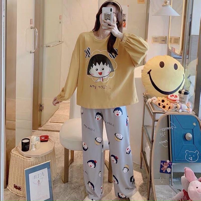 Đồ bộ dài tay hình cô gái