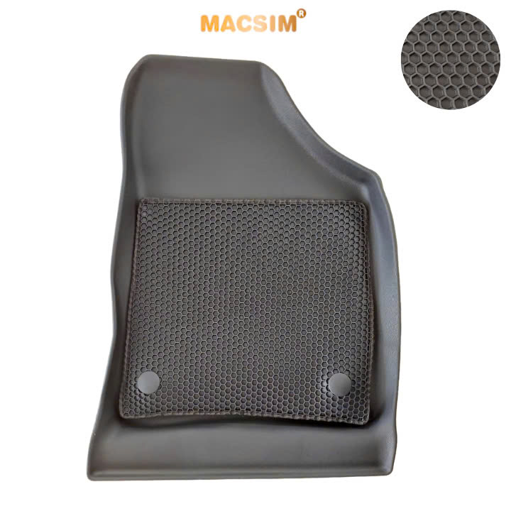 Thảm 2 lớp sd3 dạng lưới lục giác Vinfast Vf5 (đen) - bề mặt cao su siêu sạch - Macsim