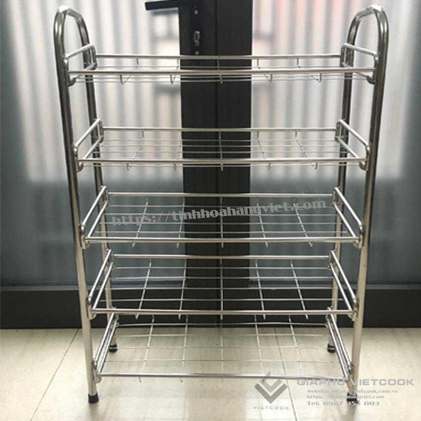 KỆ GIÀY DÉP INOX 304 VIETCOOK - 5 tầng