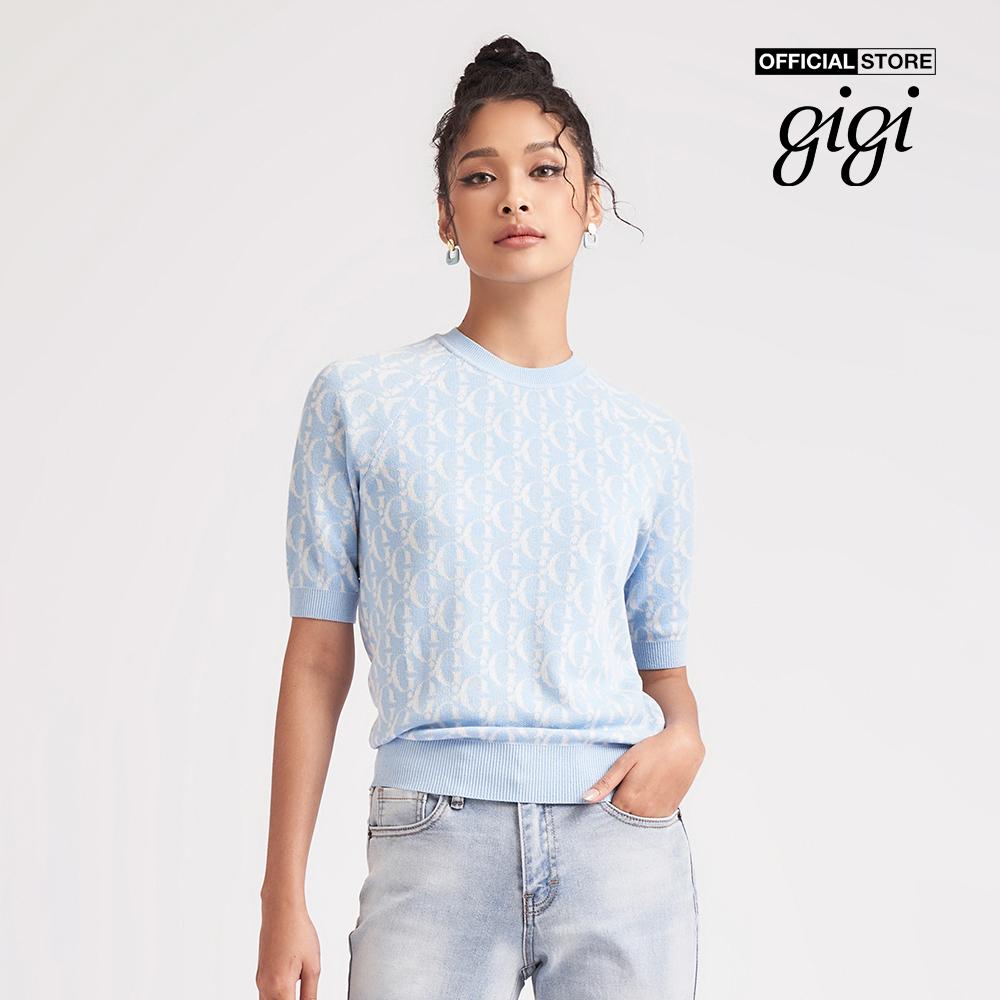 GIGI - Áo len nữ cổ tròn tay ngắn phom ôm thanh lịch G1303K222709