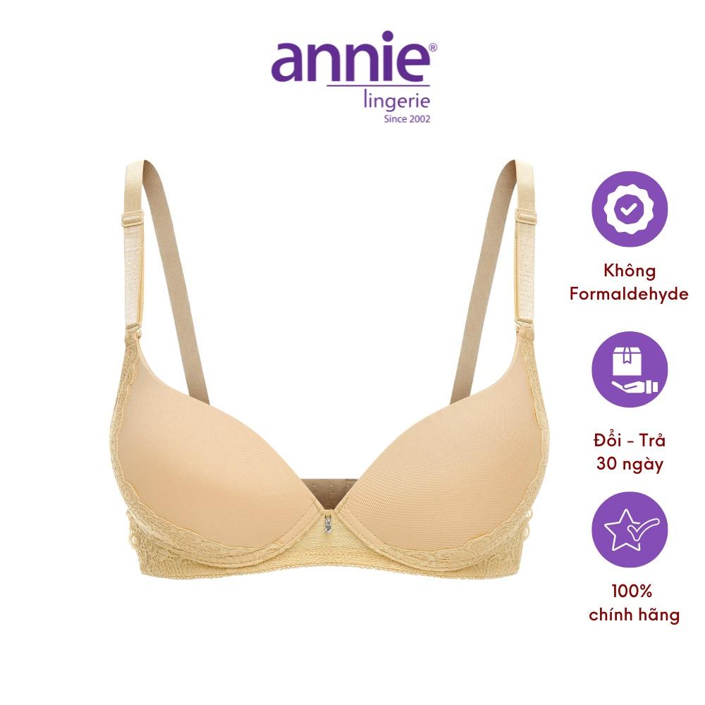 Áo Ngực Trơn không gọng bản to 3 móc tạo dáng lưng thon Cub B annie lingeries Bra 8132 Nâng Ngực Nhẹ Tạo Vẻ Đẹp Tự Nhiên