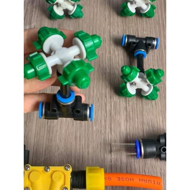 Trọn bộ phun sương tưới lan 4 hướng - kèm bộ hẹn giờ tự động