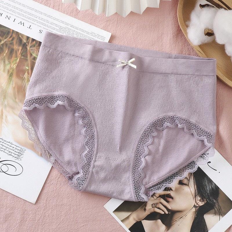 Sét 5 quần lót cotton xuất nhật đính nơ cao cấp