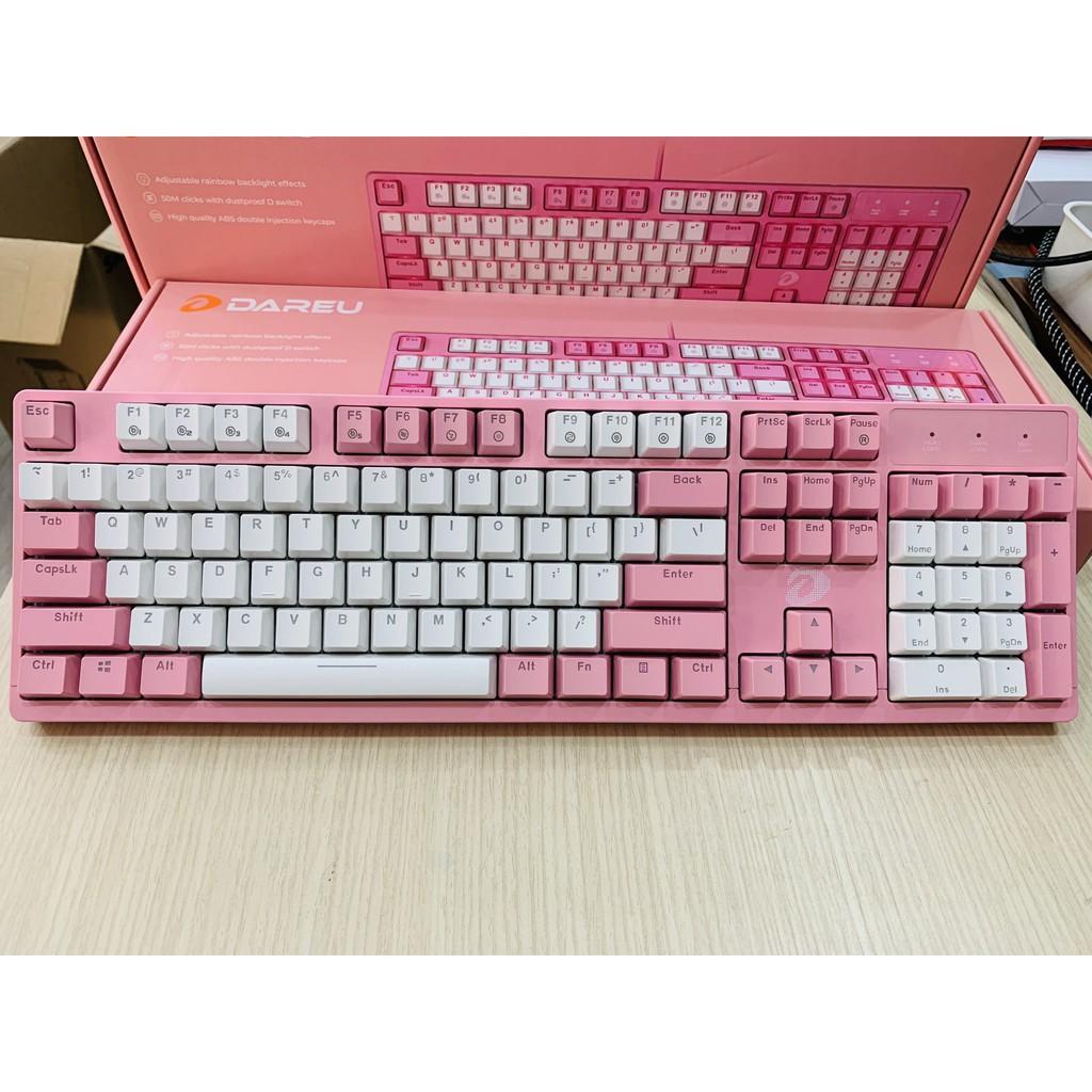 Bàn phím cơ Gaming DAREU EK1280S Pink / Black 104KEY MULTI LED hàng Chính Hãng