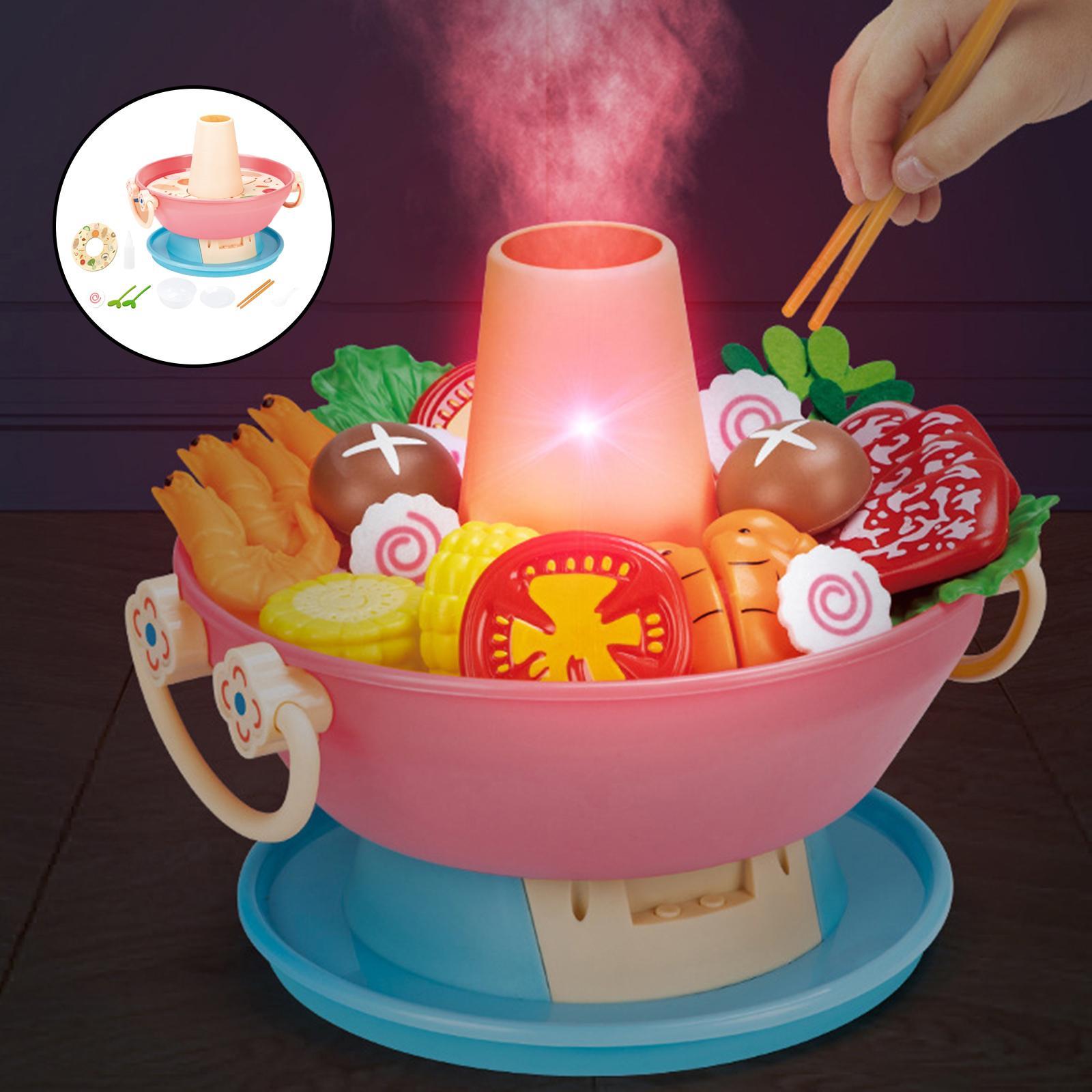 Kitchen Playset Toy Hot Pot for Kids, Pretend Play