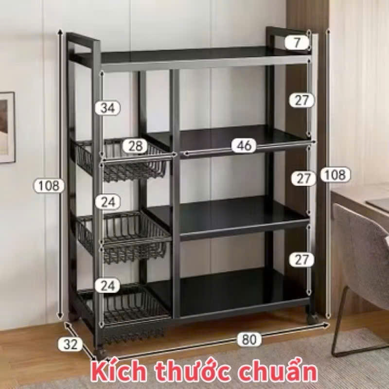 Kệ Lò Vi Sóng Mẫu Mới Nhất, Giá Bếp Đa Năng, Kệ Đựng Rau Củ Tiện Lợi - HÀNG CHÍNH HÃNG MINIIN