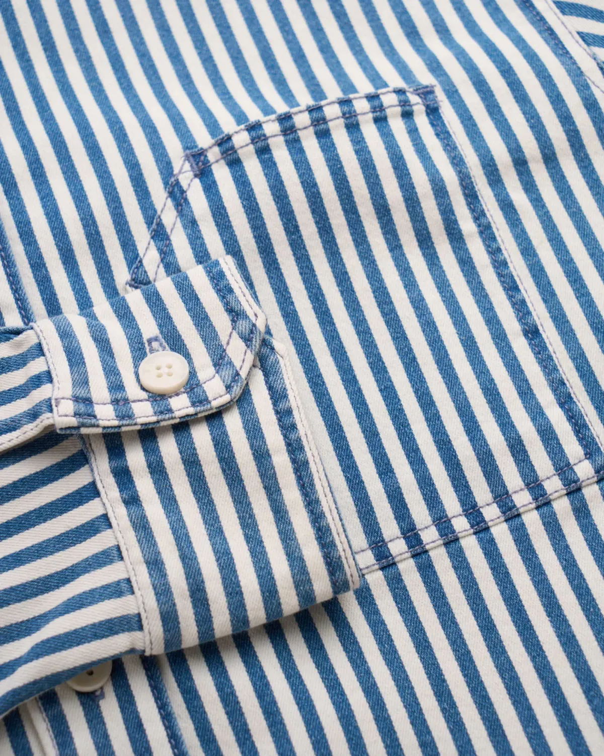 Áo sơ mi jean sọc tay dài nam.Loose - RT 10S25DSH007 | ROUTINE CÀ MAU