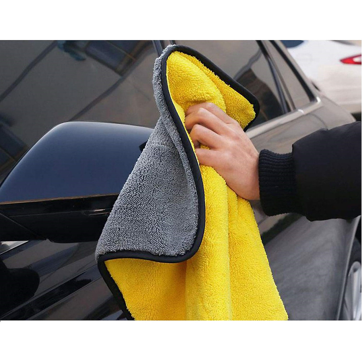 Khăn Lau Xe Ô Tô Đa Năng 2 Lớp Microfiber Siêu Thấm Nước - Dày và Mịn