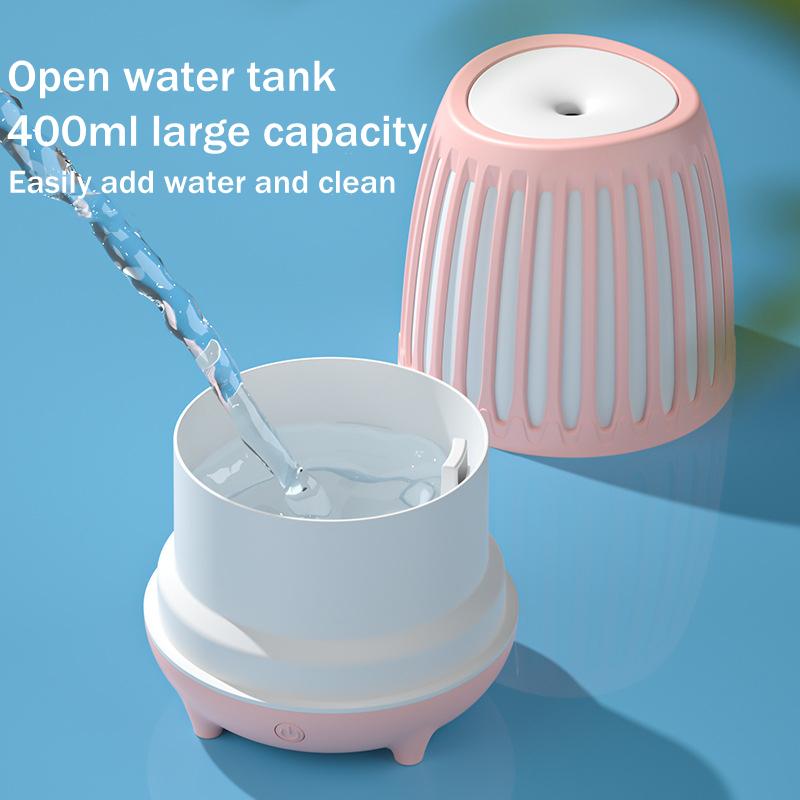 400Ml USB Máy Khuếch Tán Tinh Dầu Phun Sương Tạo Ẩm Không Khí Ấm Đèn Ngủ Cho Nhà Xông Siêu Âm Thanh Mát Phun Sương Tạo Máy Khuếch Tán Tinh Dầu