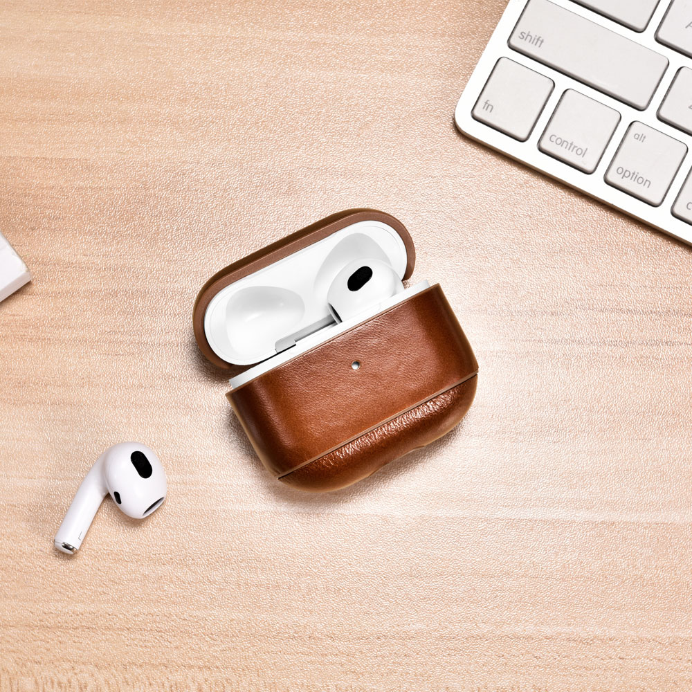 [Thanh lý] Ốp dành cho Airpods 3 iCarer Vintage Leather Classic Style case - Hành chính hãng