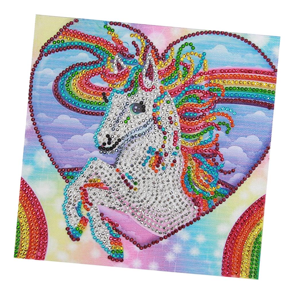 DIY Special Shaped Diamond Painting Unicorn Mosaic Picture 25x25cm /10x10in