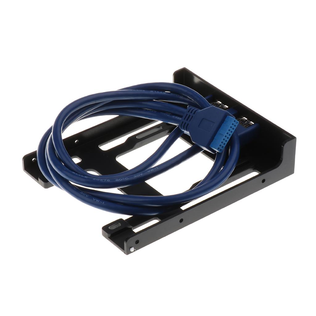3.5 Inch USB 3.0 Cổng Đôi Cho Bo Mạch Chủ 20Pin Đĩa Mềm Bảng Điều Khiển Phía Trước Cáp