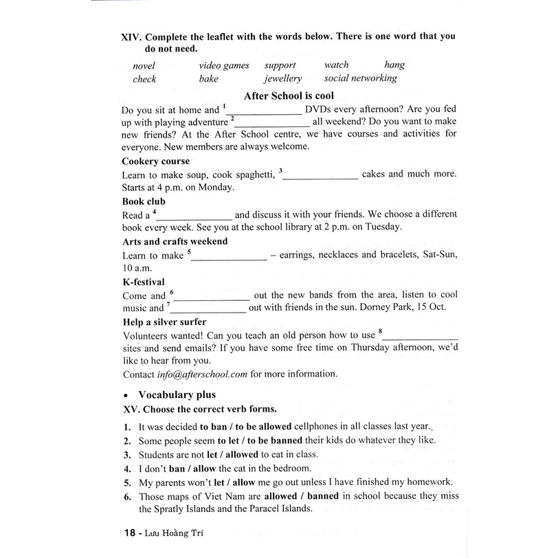 SÁCH - Bài tập tiếng anh 7 - không đáp án -MK