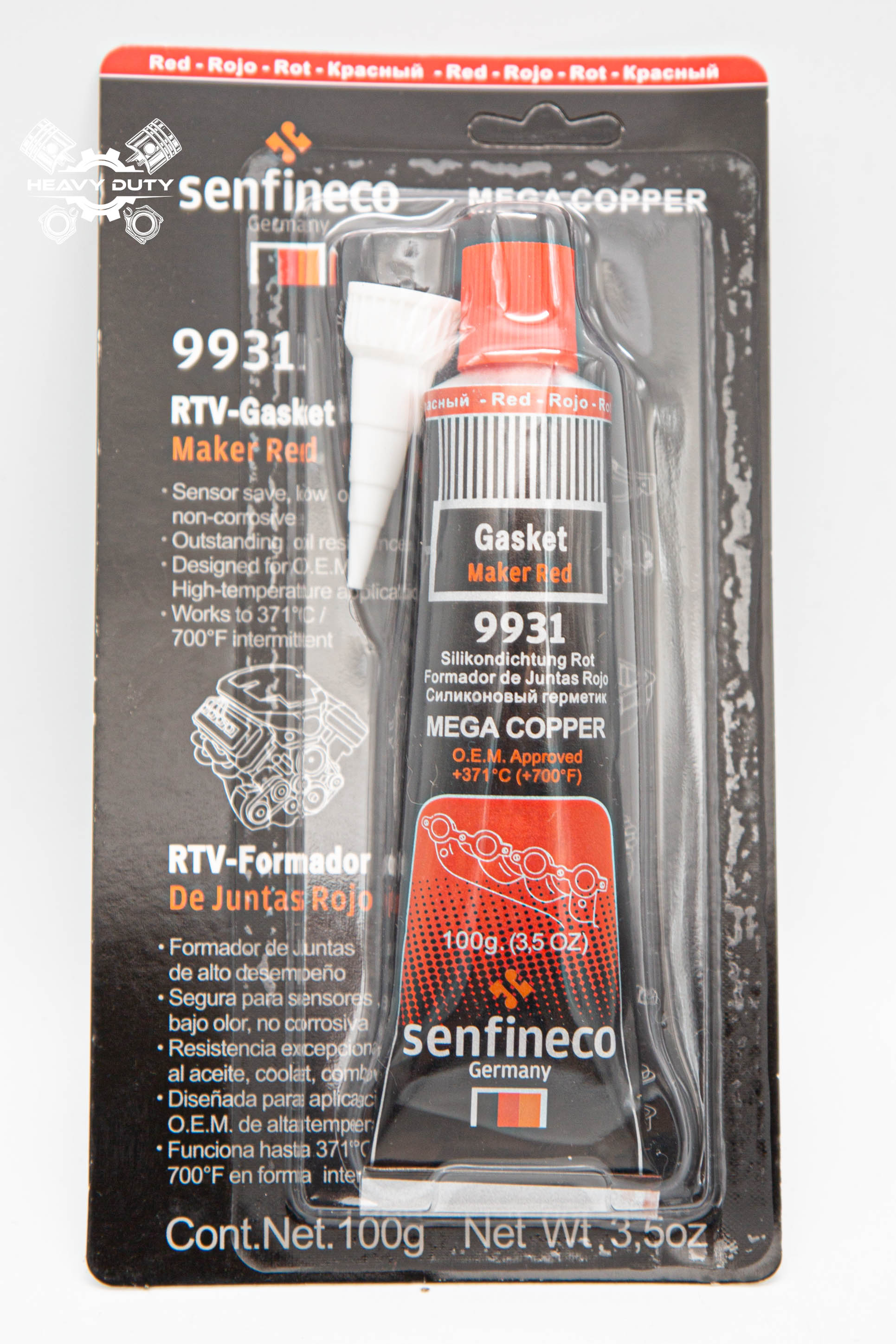 Keo Dán Gioăng Máy Chịu Nhiệt Cao Màu Đỏ - Senfineco RTV Silicone Gasket Marker Red [370°C] [100g]