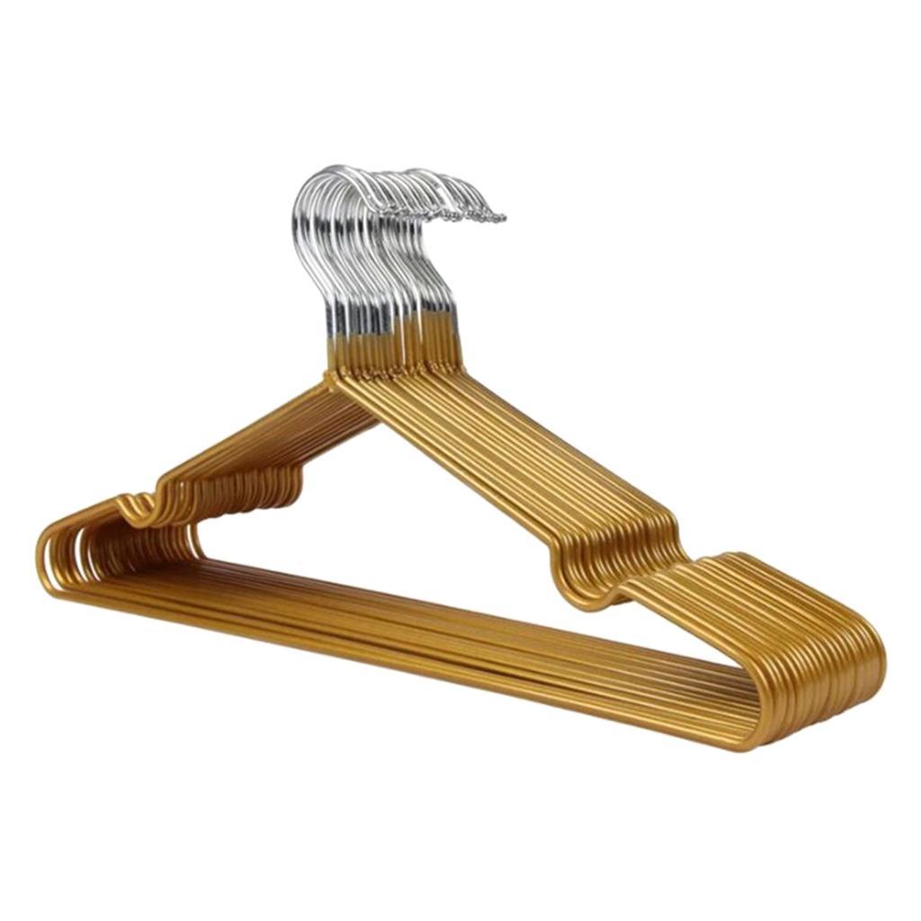Adults Clothes Hanger Wardrobe Coat Hanging Storage Rack Organizer Golden