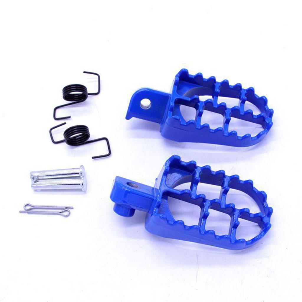 Blue Foot Pegs Rests Pedals for Yamaha PW50 PW80 for Honda XR50 XR70 Dirt Bike