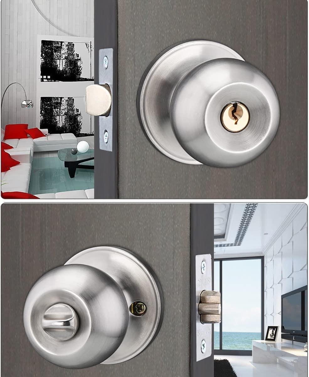 Tay cầm cửa, khóa nút tròn, khóa chính, kích thước túp lều 60/70mm