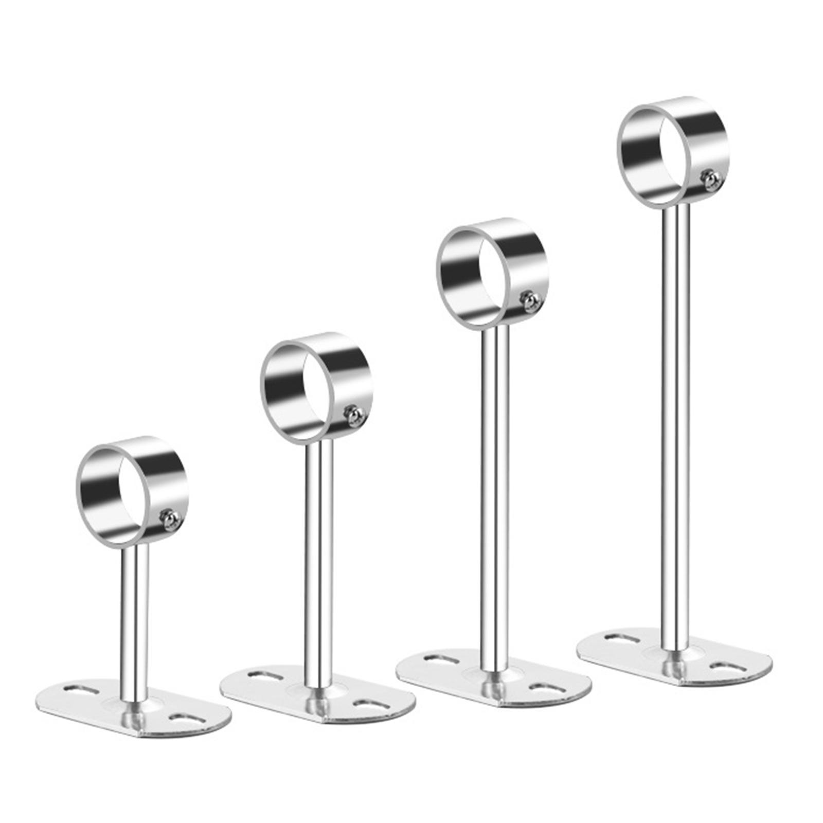 Wardrobe Hanger Bracket 25mm Dia Adjustable Home Use Closet Flange Tube Holder