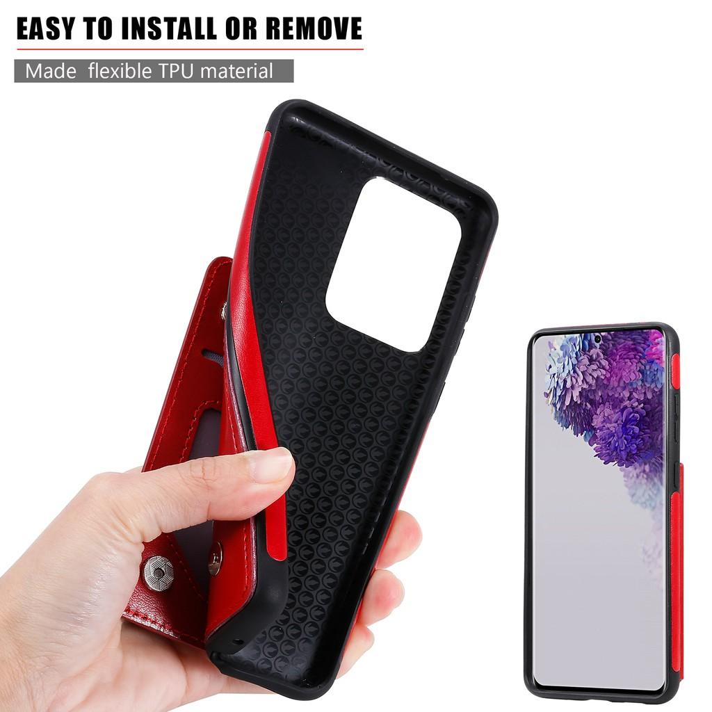 Ốp lưng da ví gập cho Samsung Galaxy Note20 Ultra S20 Ultra S20+ S20 S10 Plus S10+ S10e