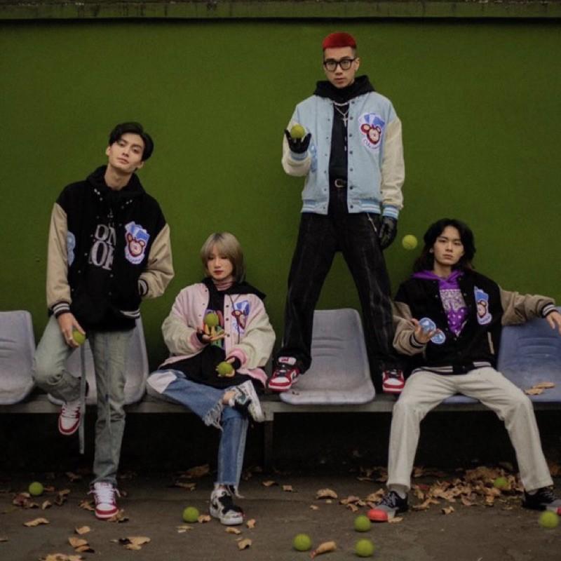 Áo Khoác Nhung NAM NỮ Cao Cấp Hàng QUẢNG CHÂU Bomber Jackets Form Rộng Unisex Thêu UCNEW
