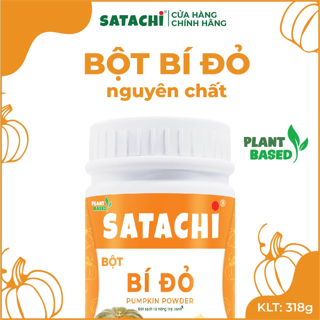 Bột Bí Đỏ nguyên chất SATACHI. Hộp 318g và