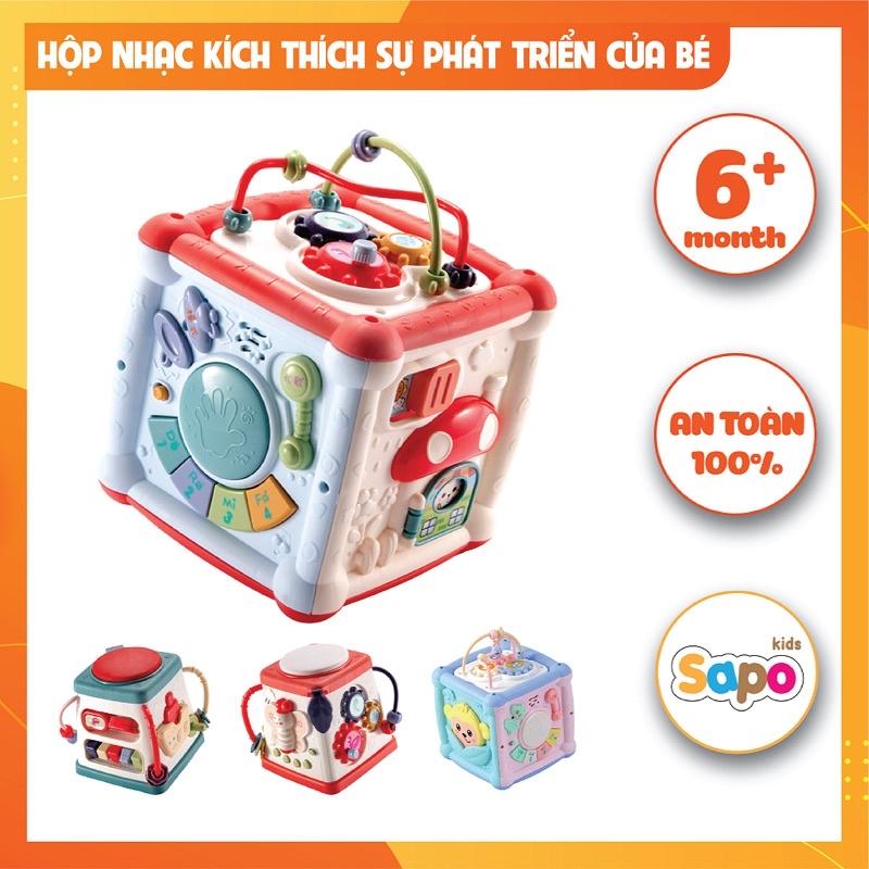 Hộp âm nhạc đa năng cho bé có đàn,nhạc tiếng anh,thả hình sapo kids (kèm tặng 3pin+tua vít