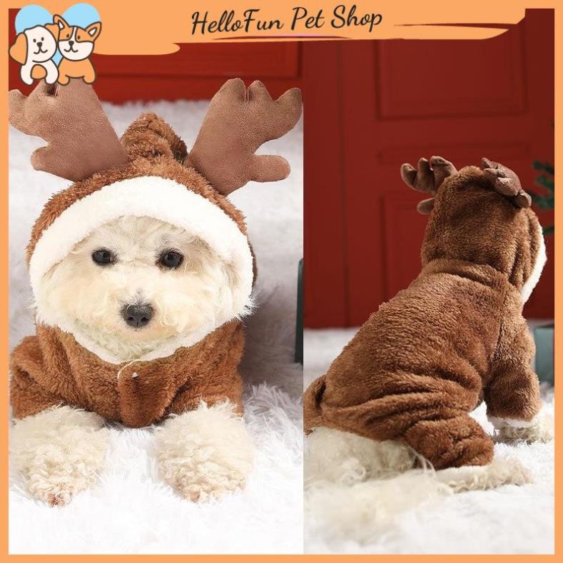 Áo tuần lộc cho thú cưng - Áo noel, giáng sinh cho chó mèo