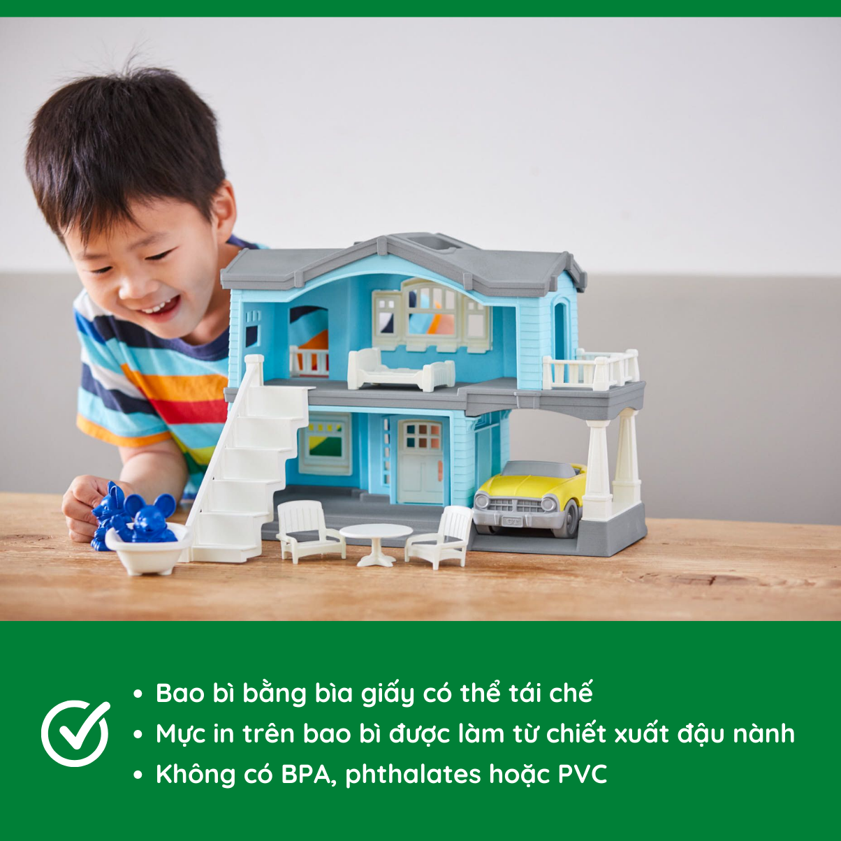 Bộ Đồ Chơi Ngôi Nhà Green Toys – Xanh Dương