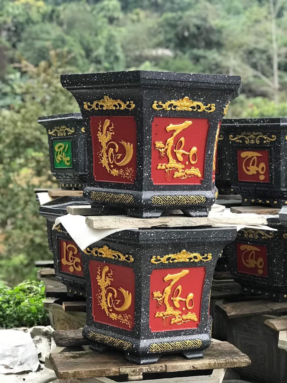 Khuôn Đúc Chậu Cảnh ABS, Lục Giác 58