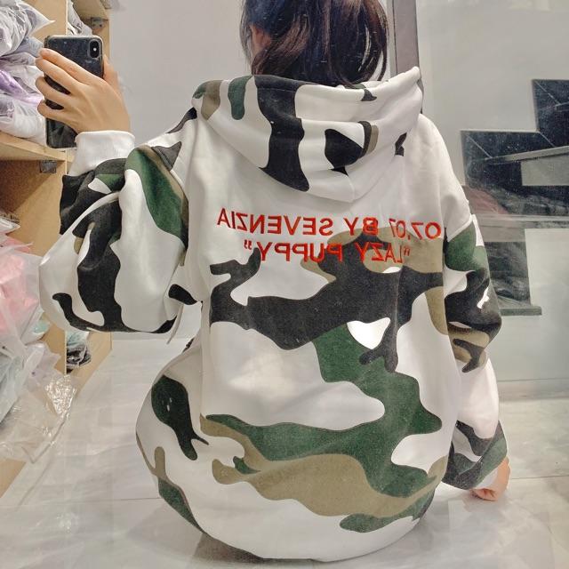 Áo Khoác Nỉ Bông Hoodie Puppy Lazy Unisex