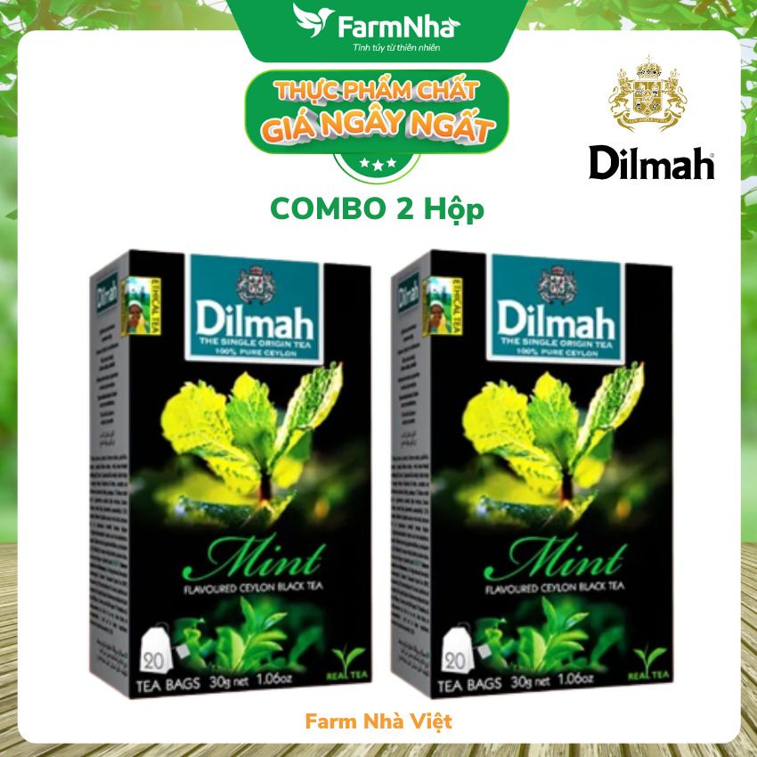 Trà Dilmah Mint vị Bạc Hà túi lọc 30g 20 túi x 1.5g - Tinh hoa trà Sri Lanka