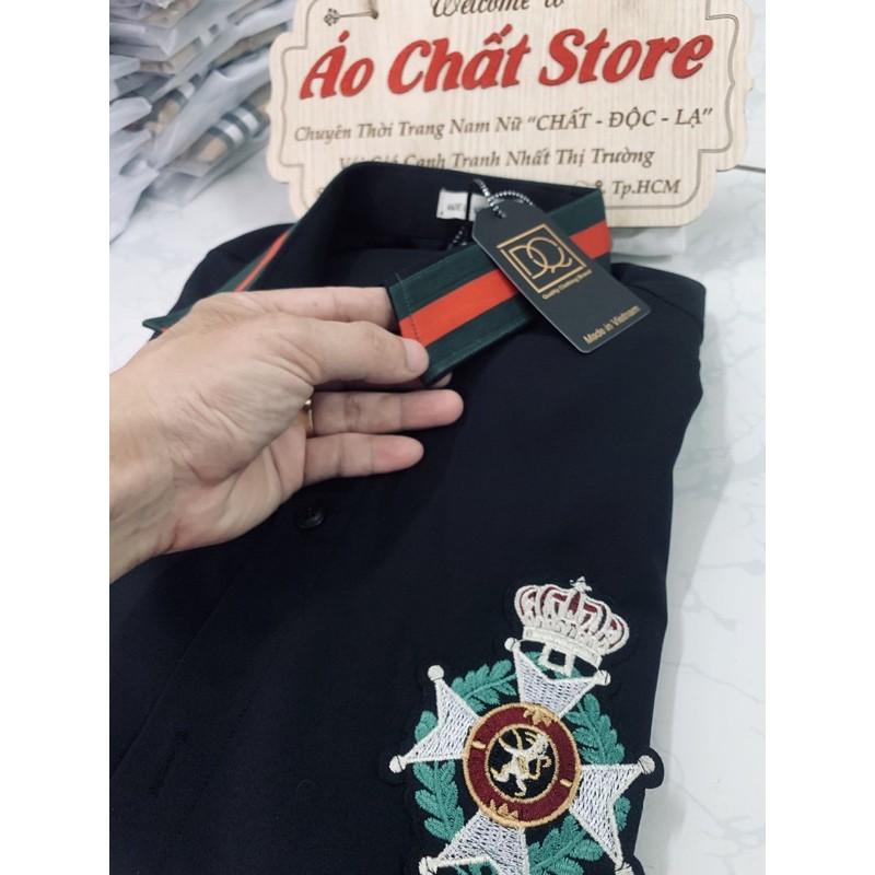 Áo Sơ Mi Nam Viền Cổ GC Thêu Logo Siêu Đẹp SM39