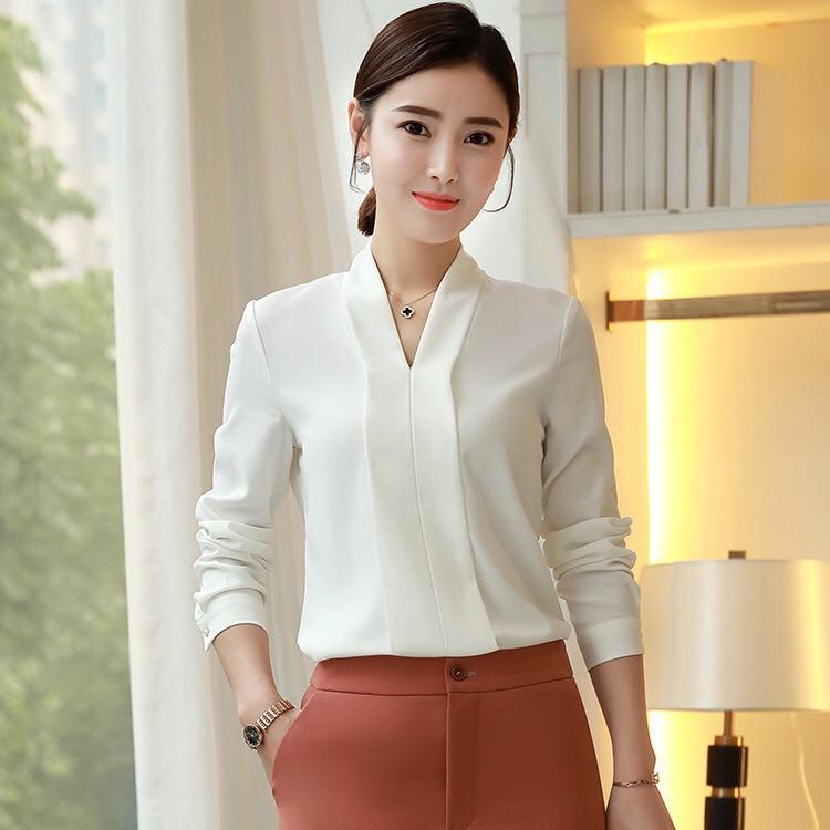 Áo phi lụa công sở