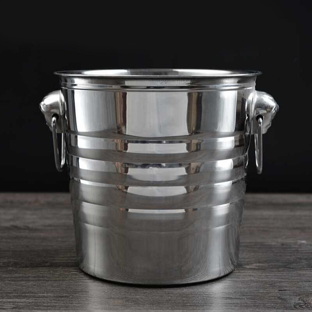Stainless Steel Ice Bucket Wine Cooler Champagne Cooler Indoor Outdoor L