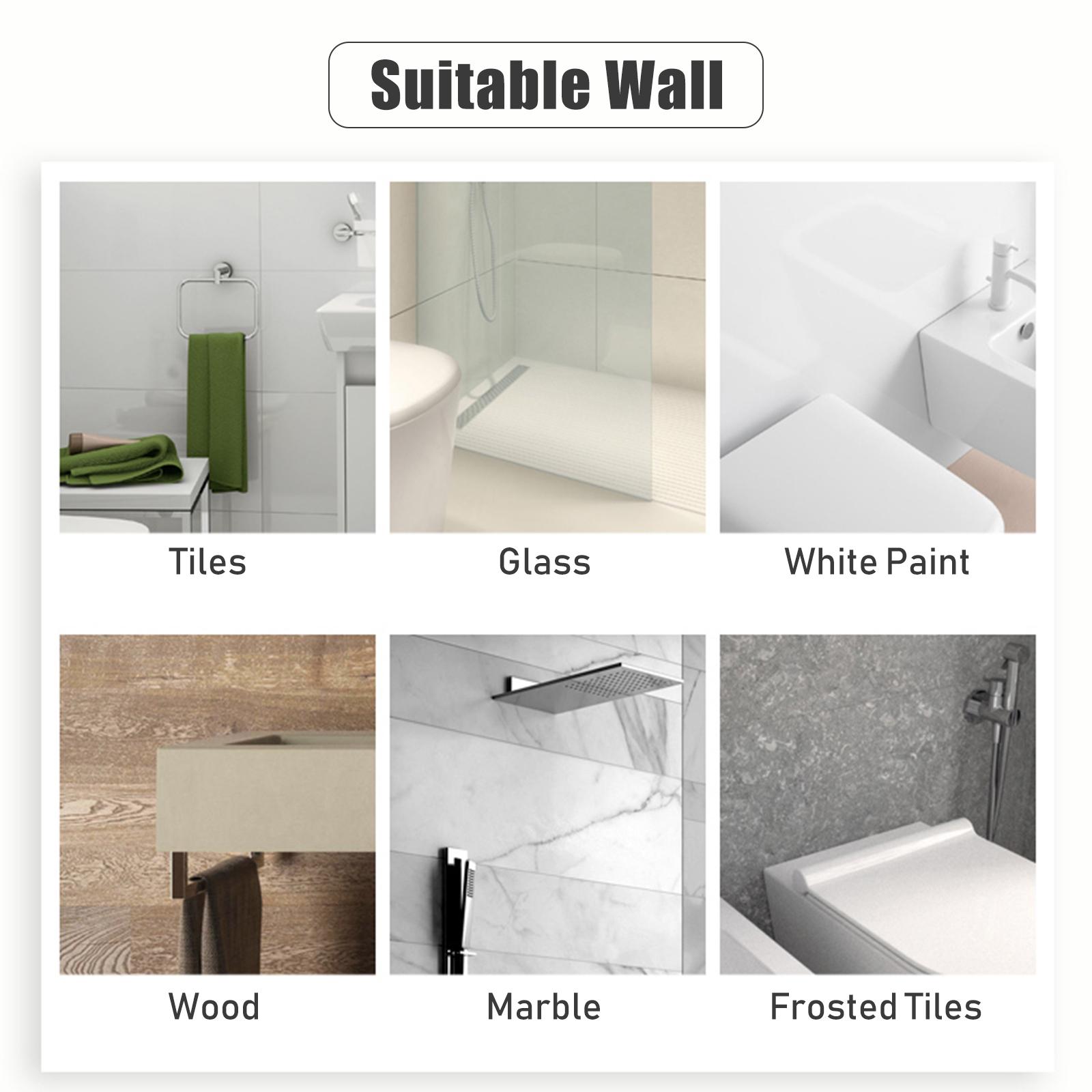 No Drilling Tension Curtain Rod 26-42 Inch Extendable Curtain Rod No Rust Bath Closet Hanging Pole for Window Bathroom