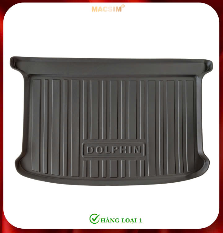 Thảm lót cốp xe ô tô BYD DOLPHIN 2024+ Nhãn hiệu Macsim chất liệu nhựa TPE cao cấp màu đen