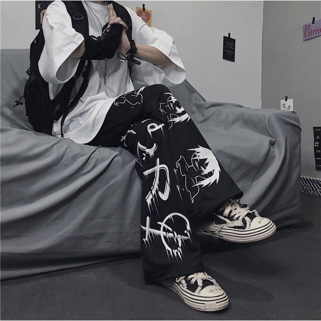 Quần DÀI Ống Rộng IN HÌNH SA.JA Ulzzang Unisex