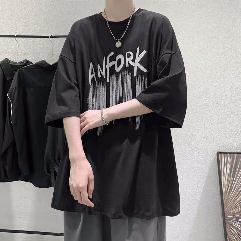 Áo phông Oversize Anfork, JACKLANE, Áo cộc tay Unisex Jack Lane