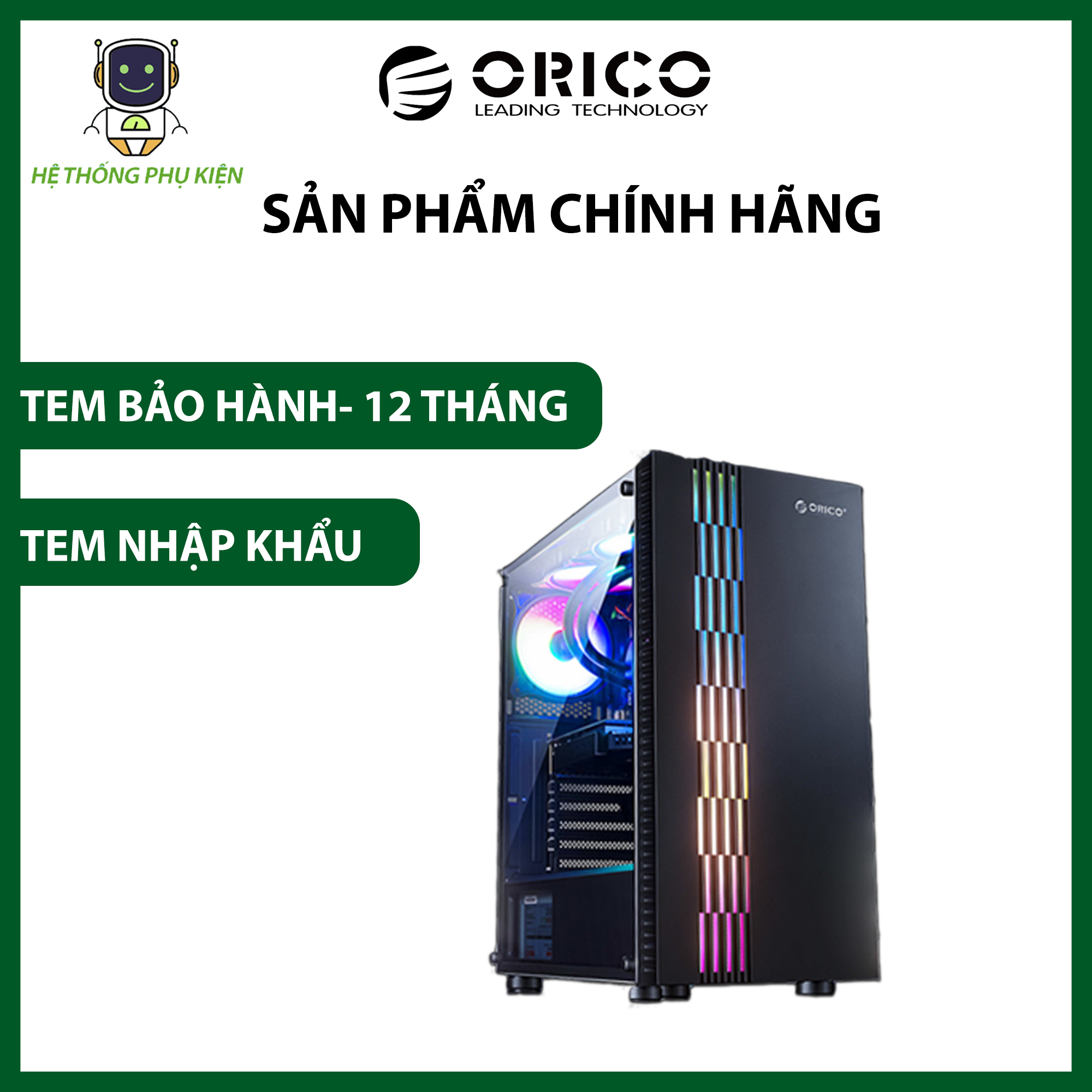 Vỏ máy tính A12-305-BK ORICO Hàng Chính Hãng