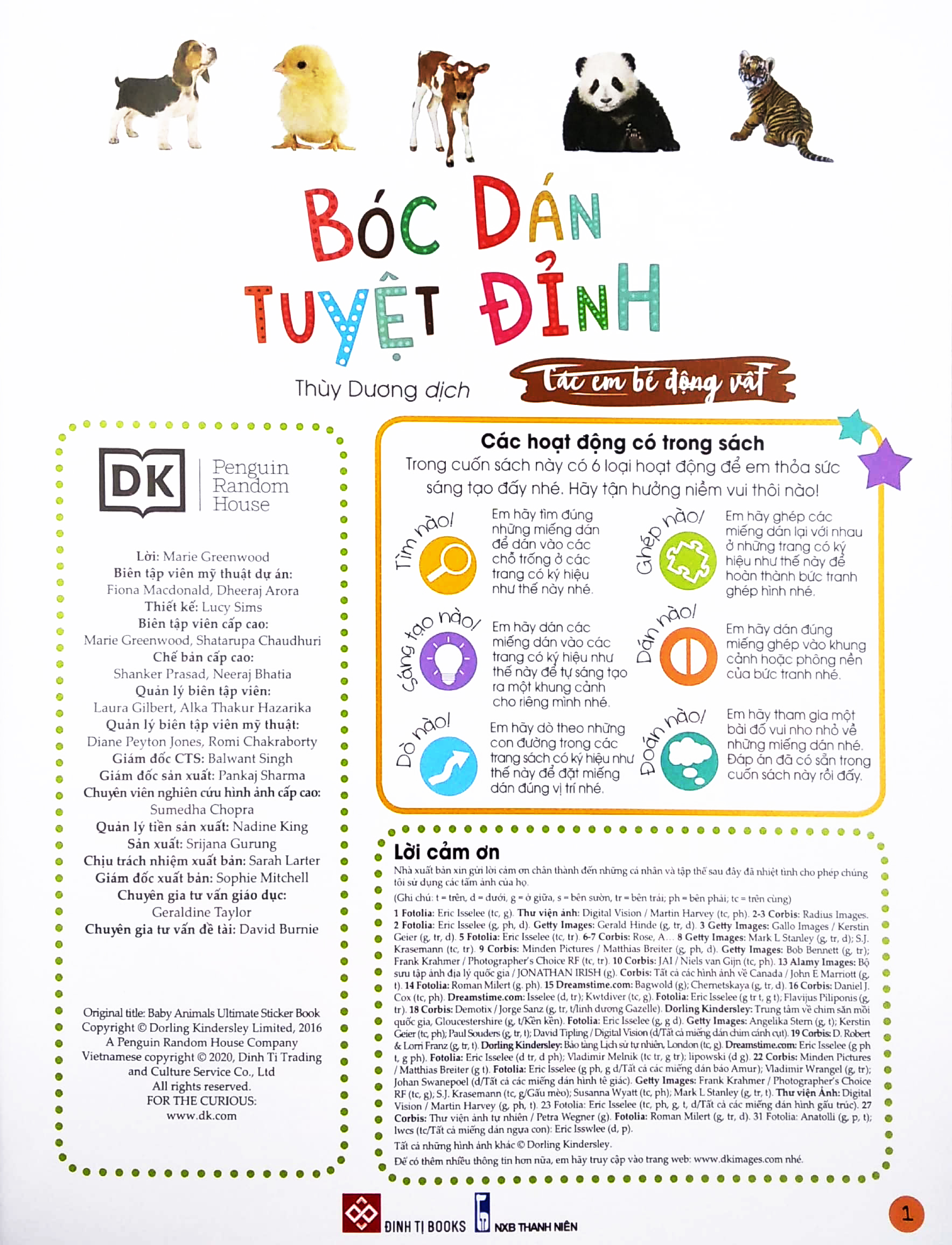 Bóc Dán Tuyệt Đỉnh - Các Em Bé Động Vật